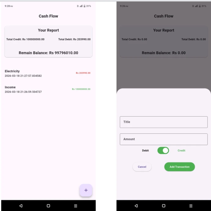 mobile app screens designed using Flutter with clean user interface